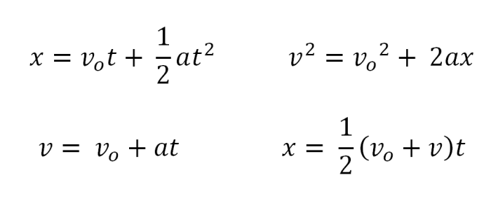 Kinematics 1.f constant velocity answers