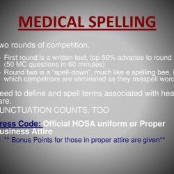 Hosa medical spelling practice test