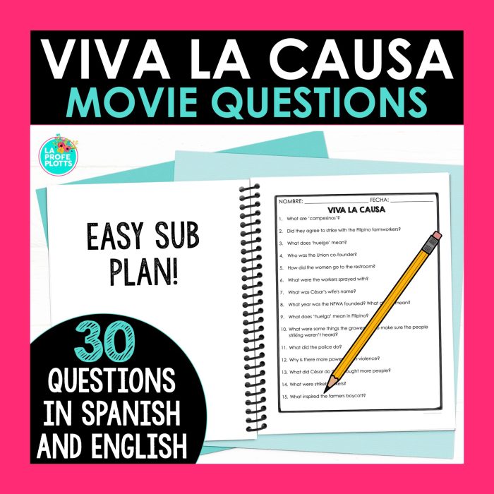 Viva la causa film questions and answers