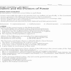 Powers of congress worksheet answers