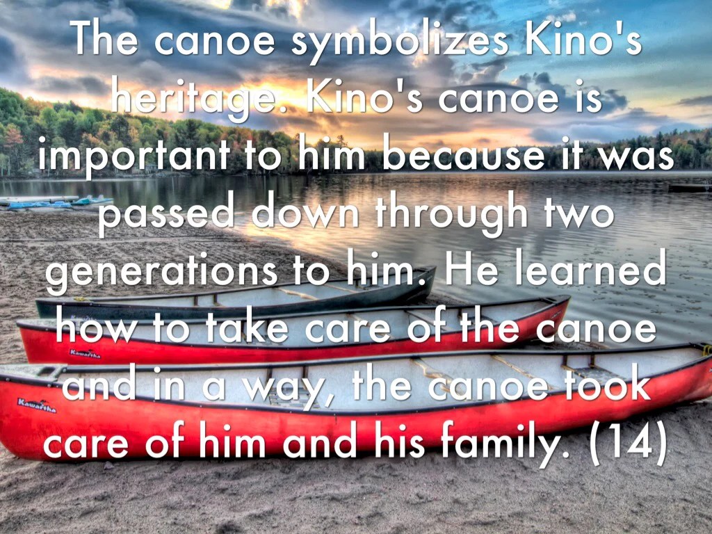 What does the canoe symbolize in the pearl