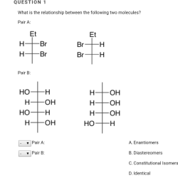 What is the relationship between the following two molecules