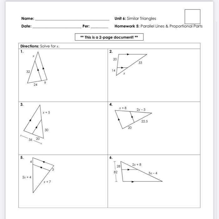Lesson 7-4 parallel lines and proportional parts answer key