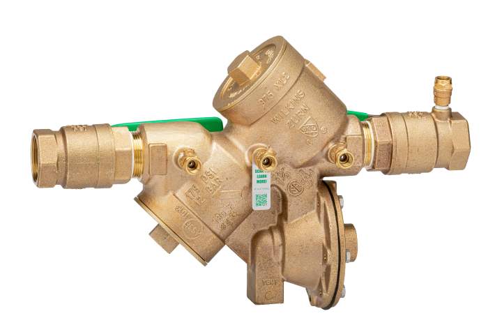 Which plumbing device helps prevent a backflow